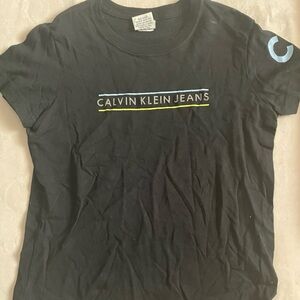 Calvin Klein Jeans Vintage short sleeve black shirt Size Small